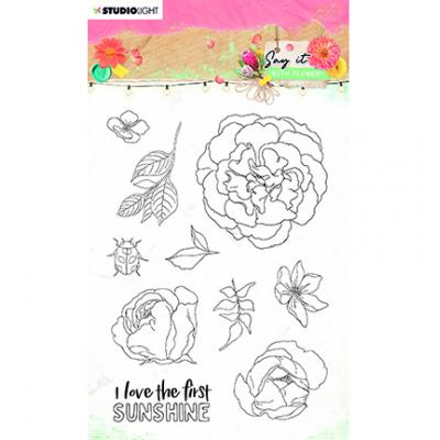 StudioLight Say It With Flowers Clear Stamps - Rosen